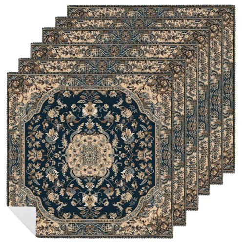 Stoffservietten, saugfähig, 6 Stück, waschbare Servietten, traditionelle Farbe, passende dekorative Stoffservietten, Tischzubehör für Partys, Hochzeiten, Cocktails Stoffservietten, saugfähig, 6 Stück, waschbare Servietten, traditionelle Farbe, passende dekorative Stoffservietten, Tischzubehör für Partys, Hochzeiten, Cocktails von FHECVBN