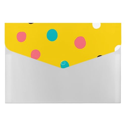 Premium PP-Dokumentenmappe, wasserdicht, mit 6 Taschen und Schnappverschluss, leicht, für Büro/Schule/Zuhause, Blasen, Farbe, hell Premium PP-Dokumentenmappe, wasserdicht, mit 6 Taschen und Schnappverschluss, leicht, für Büro/Schule/Zuhause, Blasen, Farbe, hell von FHEDMN