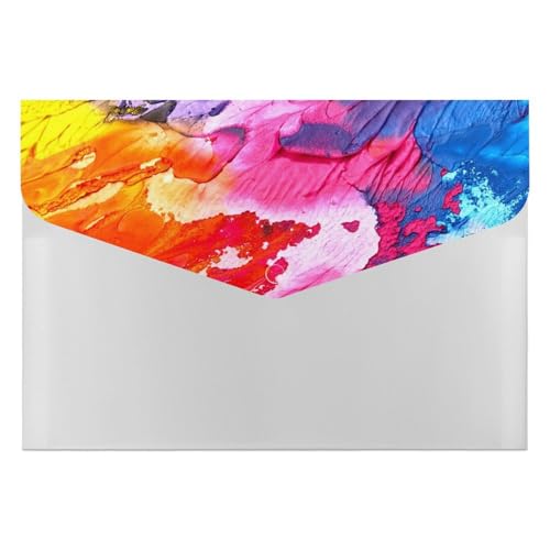Premium PP-Dokumentenmappe, wasserdicht, mit 6 Taschen und Schnappverschluss, leichte Aufbewahrung für Büro, Schule, Zuhause, blühendes Aquarell Premium PP-Dokumentenmappe, wasserdicht, mit 6 Taschen und Schnappverschluss, leichte Aufbewahrung für Büro, Schule, Zuhause, blühendes Aquarell von FHEDMN