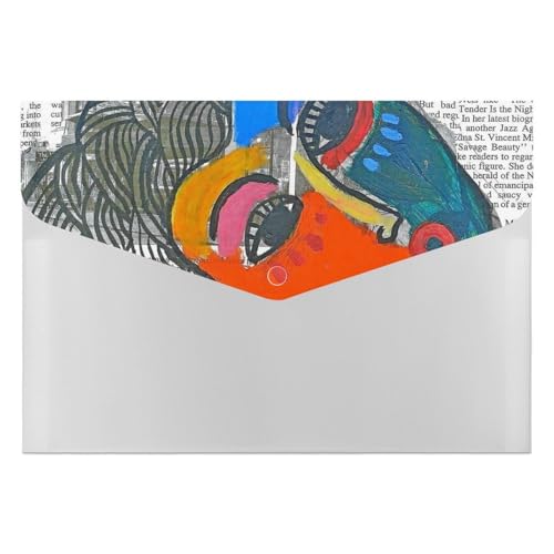 Premium PP-Dokumentenmappe, wasserdichter Aktenordner mit 6 Taschen und Schnappverschluss, leichte Aufbewahrung für Büro/Schule/Zuhause, Poster von FHEDMN