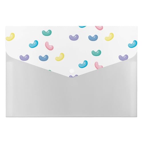 Premium PP-Dokumentenmappe, wasserdichter Aktenordner mit 6 Taschen und Schnappverschluss, leichte Aufbewahrung für Büro/Schule/Zuhause, Zuckerbonbons von FHEDMN