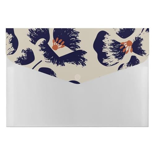 Premium PP Dokumentenmappe | Wasserdichter Aktenordner mit 6 Taschen & Schnappverschluss | Leichte Aufbewahrung für Büro/Schule/Zuhause | Blumen, Tinte Premium PP Dokumentenmappe | Wasserdichter Aktenordner mit 6 Taschen & Schnappverschluss | Leichte Aufbewahrung für Büro/Schule/Zuhause | Blumen, Tinte von FHEDMN