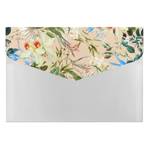 Premium PP Dokumentenmappe | Wasserdichter Aktenordner mit 6 Taschen & Schnappverschluss | Leichte Aufbewahrung für Büro/Schule/Zuhause | Blumen Premium PP Dokumentenmappe | Wasserdichter Aktenordner mit 6 Taschen & Schnappverschluss | Leichte Aufbewahrung für Büro/Schule/Zuhause | Blumen von FHEDMN