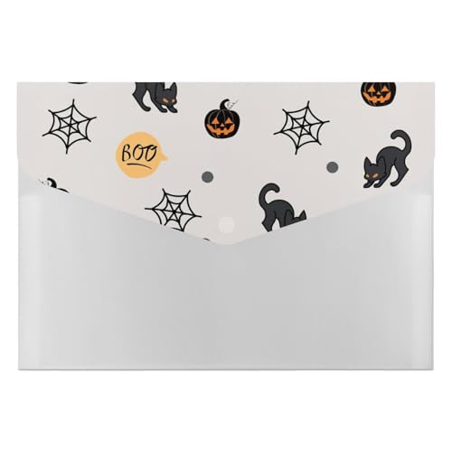 Premium PP Dokumentenmappe | Wasserdichter Aktenordner mit 6 Taschen & Schnappverschluss | Leichte Aufbewahrung für Büro/Schule/Zuhause | Halloween Premium PP Dokumentenmappe | Wasserdichter Aktenordner mit 6 Taschen & Schnappverschluss | Leichte Aufbewahrung für Büro/Schule/Zuhause | Halloween von FHEDMN