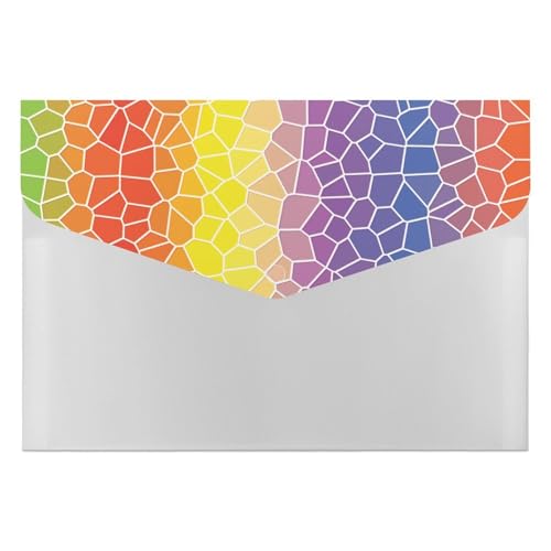 Premium PP Dokumentenmappe | Wasserdichter Aktenordner mit 6 Taschen & Schnappverschluss | Leichte Aufbewahrung für Büro/Schule/Zuhause | Regenbogen, Riss Premium PP Dokumentenmappe | Wasserdichter Aktenordner mit 6 Taschen & Schnappverschluss | Leichte Aufbewahrung für Büro/Schule/Zuhause | Regenbogen, Riss von FHEDMN