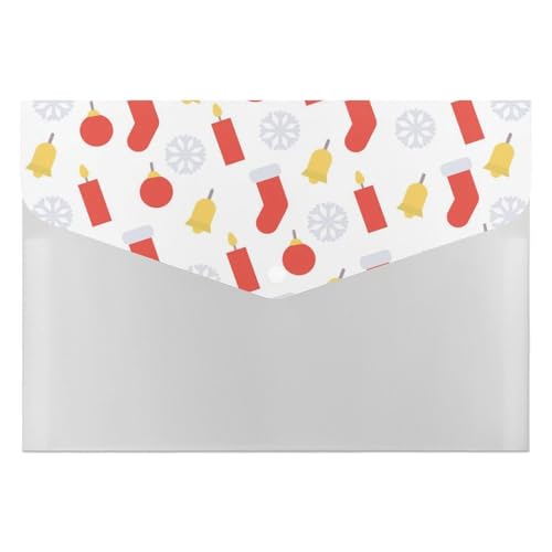 Premium PP Dokumentenmappe | Wasserdichter Aktenordner mit 6 Taschen & Schnappverschluss | Leichte Aufbewahrung für Büro/Schule/Zuhause | Weihnachtsmuster Premium PP Dokumentenmappe | Wasserdichter Aktenordner mit 6 Taschen & Schnappverschluss | Leichte Aufbewahrung für Büro/Schule/Zuhause | Weihnachtsmuster von FHEDMN