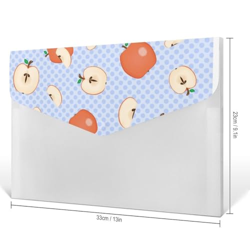 Premium PP Dokumentenmappe | Wasserdichter Datei-Organizer mit 6 Taschen & Schnappverschluss | Leichte Aufbewahrung für Büro/Schule/Zuhause | Apfel, Obst, blauer Hintergrund Premium PP Dokumentenmappe | Wasserdichter Datei-Organizer mit 6 Taschen & Schnappverschluss | Leichte Aufbewahrung für Büro/Schule/Zuhause | Apfel, Obst, blauer Hintergrund von FHEDMN