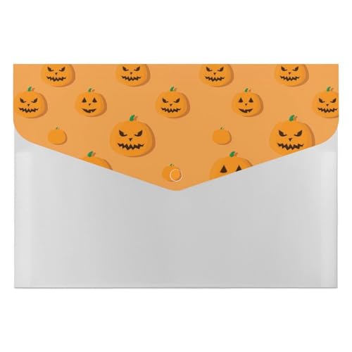Premium PP Dokumentenmappe | Wasserdichter Datei-Organizer mit 6 Taschen & Schnappverschluss | Leichte Aufbewahrung für Büro/Schule/Zuhause | Halloween, Kürbiskopf Premium PP Dokumentenmappe | Wasserdichter Datei-Organizer mit 6 Taschen & Schnappverschluss | Leichte Aufbewahrung für Büro/Schule/Zuhause | Halloween, Kürbiskopf von FHEDMN
