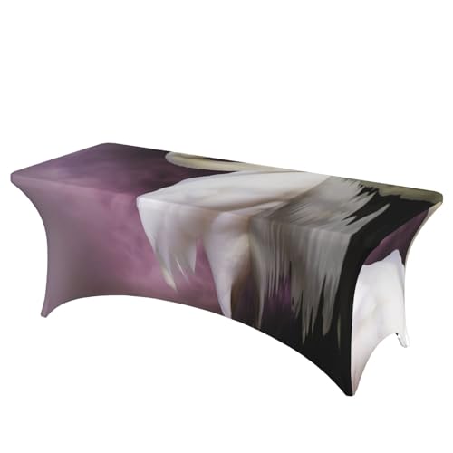 FHEDVBN Stretch-Spandex-Tischdecke, 1,8 m, weißer Schwan, Tischdecke für rechteckige Passform, dekorative Tischdecke, für drinnen und draußen, waschbar, Tischdecke für Veranstaltungen, Hochzeiten FHEDVBN Stretch-Spandex-Tischdecke, 1,8 m, weißer Schwan, Tischdecke für rechteckige Passform, dekorative Tischdecke, für drinnen und draußen, waschbar, Tischdecke für Veranstaltungen, Hochzeiten von FHEDVBN
