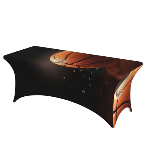 FHEDVBN Stretch-Spandex-Tischdecke, Basketball-Tischdecke für rechteckige Passform, dekorative Tischdecke, für drinnen und draußen, waschbar, für Veranstaltungen, Hochzeiten, Partys FHEDVBN Stretch-Spandex-Tischdecke, Basketball-Tischdecke für rechteckige Passform, dekorative Tischdecke, für drinnen und draußen, waschbar, für Veranstaltungen, Hochzeiten, Partys von FHEDVBN