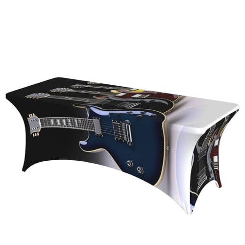 FHEDVBN Stretch-Spandex-Tischdecke, E-Gitarre, rechteckige Passform, dekorative Tischdecke, für drinnen und draußen, waschbar, für Veranstaltungen, Hochzeiten, Partys FHEDVBN Stretch-Spandex-Tischdecke, E-Gitarre, rechteckige Passform, dekorative Tischdecke, für drinnen und draußen, waschbar, für Veranstaltungen, Hochzeiten, Partys von FHEDVBN