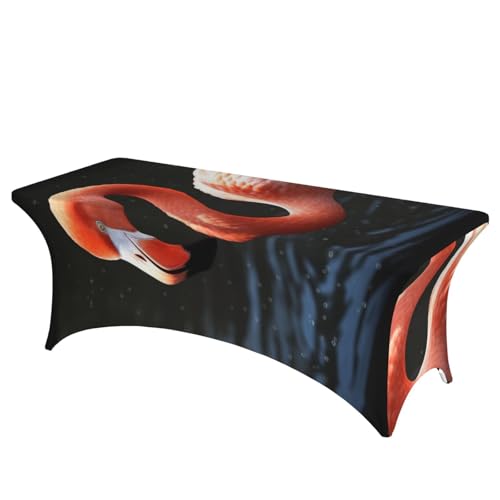 FHEDVBN Stretch-Spandex-Tischdecke, Flamingo-Tischdecke für rechteckige Passform, dekorative Tischdecke, für drinnen und draußen, waschbar, Tischdecke für Veranstaltungen, Hochzeiten, Partys FHEDVBN Stretch-Spandex-Tischdecke, Flamingo-Tischdecke für rechteckige Passform, dekorative Tischdecke, für drinnen und draußen, waschbar, Tischdecke für Veranstaltungen, Hochzeiten, Partys von FHEDVBN