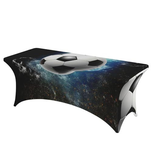 FHEDVBN Stretch-Spandex-Tischdecke, Fußball-Sport-Tischdecke für rechteckige Passform, dekorative Tischdecke, für drinnen und draußen, waschbar, für Veranstaltungen, Hochzeiten, Partys FHEDVBN Stretch-Spandex-Tischdecke, Fußball-Sport-Tischdecke für rechteckige Passform, dekorative Tischdecke, für drinnen und draußen, waschbar, für Veranstaltungen, Hochzeiten, Partys von FHEDVBN