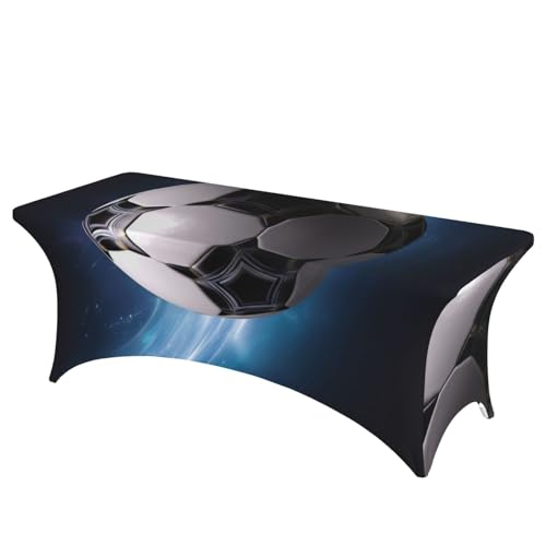 FHEDVBN Stretch-Spandex-Tischdecke, Fußball-Tischdecke für rechteckige Passform, dekorative Tischdecke, für drinnen und draußen, waschbar, für Veranstaltungen, Hochzeiten, Partys FHEDVBN Stretch-Spandex-Tischdecke, Fußball-Tischdecke für rechteckige Passform, dekorative Tischdecke, für drinnen und draußen, waschbar, für Veranstaltungen, Hochzeiten, Partys von FHEDVBN