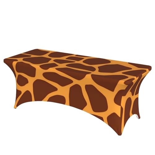 FHEDVBN Stretch-Spandex-Tischdecke, Giraffen-Druck, Tischdecke für rechteckige Passform, dekorative Tischdecke, für drinnen und draußen, waschbar, Tischdecke für Veranstaltungen, Hochzeiten, Partys FHEDVBN Stretch-Spandex-Tischdecke, Giraffen-Druck, Tischdecke für rechteckige Passform, dekorative Tischdecke, für drinnen und draußen, waschbar, Tischdecke für Veranstaltungen, Hochzeiten, Partys von FHEDVBN