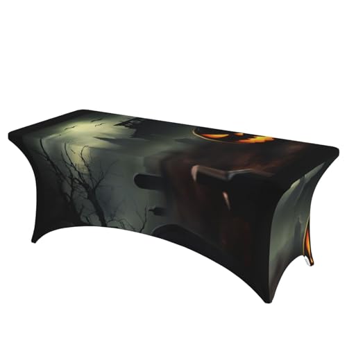FHEDVBN Stretch-Spandex-Tischdecke, Halloween-Horror-Tischdecke für rechteckige Passform, dekorative Tischdecke, für drinnen und draußen, waschbar, für Veranstaltungen, Hochzeiten, Partys FHEDVBN Stretch-Spandex-Tischdecke, Halloween-Horror-Tischdecke für rechteckige Passform, dekorative Tischdecke, für drinnen und draußen, waschbar, für Veranstaltungen, Hochzeiten, Partys von FHEDVBN