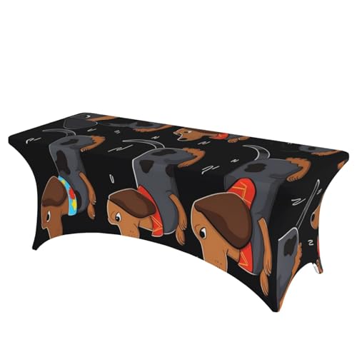 FHEDVBN Stretch-Spandex-Tischdecke, I Love My Dog Dackel, Tischdecke für rechteckige Passform, dekorative Tischdecke, für drinnen und draußen, waschbar, Tischdecke für Veranstaltungen, Hochzeiten FHEDVBN Stretch-Spandex-Tischdecke, I Love My Dog Dackel, Tischdecke für rechteckige Passform, dekorative Tischdecke, für drinnen und draußen, waschbar, Tischdecke für Veranstaltungen, Hochzeiten von FHEDVBN