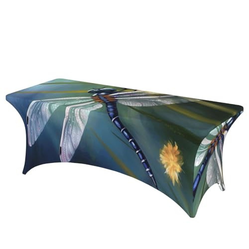FHEDVBN Stretch-Spandex-Tischdecke, Libellen-Malerei, Tischdecke für rechteckige Passform, dekorative Tischdecke, für drinnen und draußen, waschbar, Tischdecke für Veranstaltungen, Hochzeiten, Partys FHEDVBN Stretch-Spandex-Tischdecke, Libellen-Malerei, Tischdecke für rechteckige Passform, dekorative Tischdecke, für drinnen und draußen, waschbar, Tischdecke für Veranstaltungen, Hochzeiten, Partys von FHEDVBN