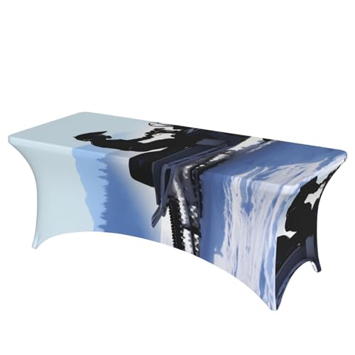FHEDVBN Stretch-Spandex-Tischdecke, Schneemobil Tischdecke für rechteckige Passform, dekorative Tischdecke, für drinnen und draußen, waschbar, für Veranstaltungen, Hochzeiten, Partys FHEDVBN Stretch-Spandex-Tischdecke, Schneemobil Tischdecke für rechteckige Passform, dekorative Tischdecke, für drinnen und draußen, waschbar, für Veranstaltungen, Hochzeiten, Partys von FHEDVBN