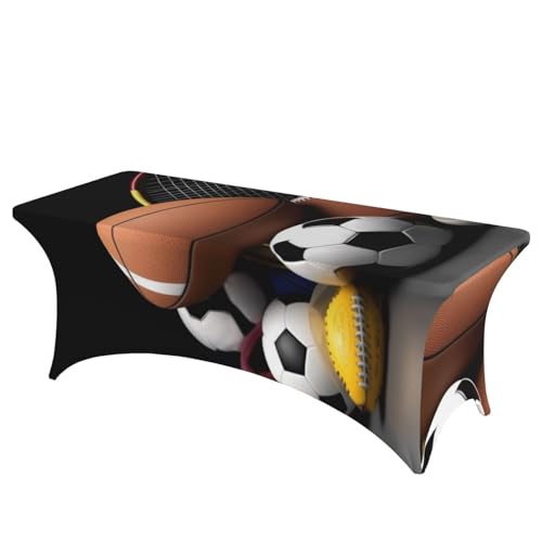 FHEDVBN Stretch-Spandex-Tischdecke, Sporttischdecke für rechteckige Passform, dekorative Tischdecke, für drinnen und draußen, waschbar, für Veranstaltungen, Hochzeiten, Partys FHEDVBN Stretch-Spandex-Tischdecke, Sporttischdecke für rechteckige Passform, dekorative Tischdecke, für drinnen und draußen, waschbar, für Veranstaltungen, Hochzeiten, Partys von FHEDVBN
