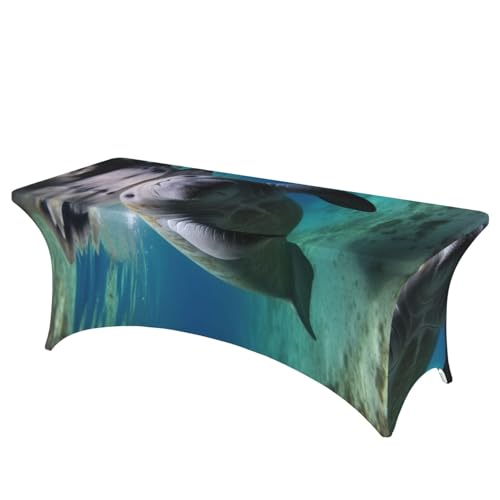 FHEDVBN Stretch-Spandex-Tischdecke, Tier-Meeres-Tischdecke für rechteckige Passform, dekorative Tischdecke, für drinnen und draußen, waschbar, Tischdecke für Veranstaltungen, Hochzeiten, Partys FHEDVBN Stretch-Spandex-Tischdecke, Tier-Meeres-Tischdecke für rechteckige Passform, dekorative Tischdecke, für drinnen und draußen, waschbar, Tischdecke für Veranstaltungen, Hochzeiten, Partys von FHEDVBN
