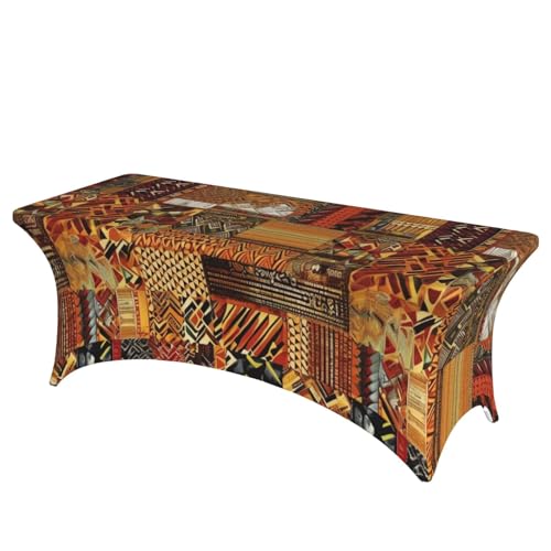 FHEDVBN Stretch-Spandex-Tischdecke, afrikanisches Textil, Patchwork-Tischdecke für rechteckige Passform, dekorative Tischdecke, für drinnen und draußen, waschbar, für Veranstaltungen, Hochzeiten FHEDVBN Stretch-Spandex-Tischdecke, afrikanisches Textil, Patchwork-Tischdecke für rechteckige Passform, dekorative Tischdecke, für drinnen und draußen, waschbar, für Veranstaltungen, Hochzeiten von FHEDVBN