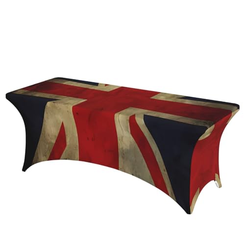 FHEDVBN Stretch-Spandex-Tischdecke, britische Flagge, rechteckige Passform, dekorative Tischdecke, für drinnen und draußen, waschbar, für Veranstaltungen, Hochzeiten, Partys FHEDVBN Stretch-Spandex-Tischdecke, britische Flagge, rechteckige Passform, dekorative Tischdecke, für drinnen und draußen, waschbar, für Veranstaltungen, Hochzeiten, Partys von FHEDVBN