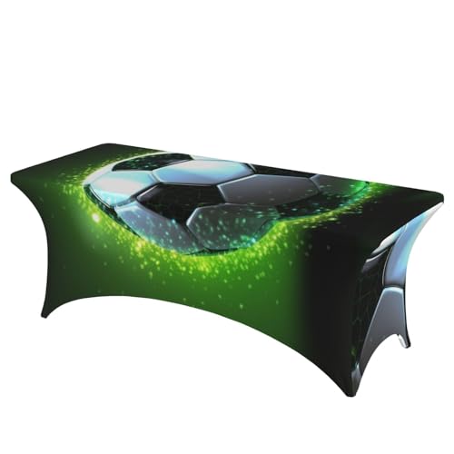 FHEDVBN Stretch-Spandex-Tischdecke, coole Fußball-Tischdecke für rechteckige Passform, dekorative Tischdecke, für drinnen und draußen, waschbar, für Veranstaltungen, Hochzeiten, Partys FHEDVBN Stretch-Spandex-Tischdecke, coole Fußball-Tischdecke für rechteckige Passform, dekorative Tischdecke, für drinnen und draußen, waschbar, für Veranstaltungen, Hochzeiten, Partys von FHEDVBN
