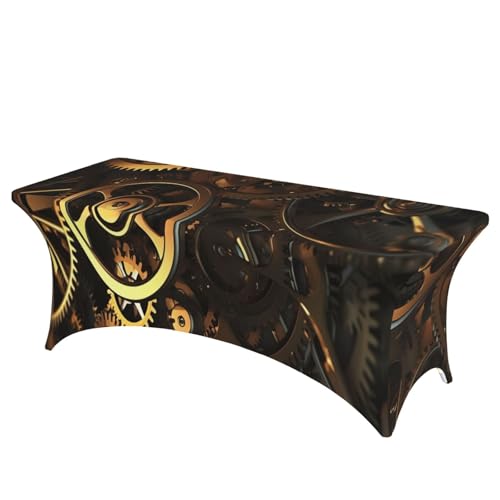 FHEDVBN Stretch-Spandex-Tischdecke, coole Steampunk-Tischdecke für rechteckige Passform, dekorative Tischdecke, für drinnen und draußen, waschbar, Tischdecke für Veranstaltungen, Hochzeiten, Partys FHEDVBN Stretch-Spandex-Tischdecke, coole Steampunk-Tischdecke für rechteckige Passform, dekorative Tischdecke, für drinnen und draußen, waschbar, Tischdecke für Veranstaltungen, Hochzeiten, Partys von FHEDVBN