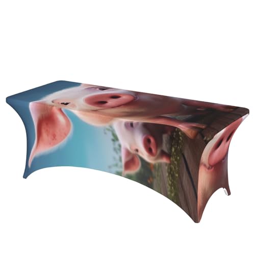FHEDVBN Stretch-Spandex-Tischdecke, lächelnde Tischdecke für rechteckige Passform, dekorative Tischdecke, für drinnen und draußen, waschbar, Tischdecke für Veranstaltungen, Hochzeiten, Partys FHEDVBN Stretch-Spandex-Tischdecke, lächelnde Tischdecke für rechteckige Passform, dekorative Tischdecke, für drinnen und draußen, waschbar, Tischdecke für Veranstaltungen, Hochzeiten, Partys von FHEDVBN