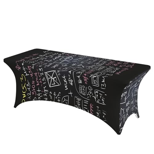 FHEDVBN Stretch-Spandex-Tischdecke, mathematischer Hintergrund, Tischdecke für rechteckige Passform, dekorative Tischdecke, für drinnen und draußen, waschbar, Tischdecke für Veranstaltungen FHEDVBN Stretch-Spandex-Tischdecke, mathematischer Hintergrund, Tischdecke für rechteckige Passform, dekorative Tischdecke, für drinnen und draußen, waschbar, Tischdecke für Veranstaltungen von FHEDVBN