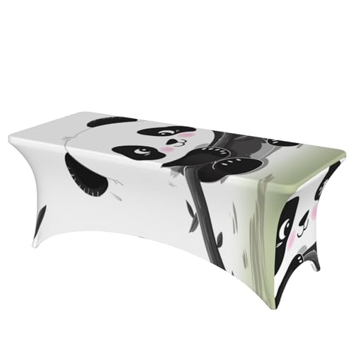 FHEDVBN Stretch-Spandex-Tischdecke, niedliche Pandas-Tischdecke für rechteckige Passform, dekorative Tischdecke, für drinnen und draußen, waschbar, Tischdecke für Veranstaltungen, Hochzeiten, Partys FHEDVBN Stretch-Spandex-Tischdecke, niedliche Pandas-Tischdecke für rechteckige Passform, dekorative Tischdecke, für drinnen und draußen, waschbar, Tischdecke für Veranstaltungen, Hochzeiten, Partys von FHEDVBN