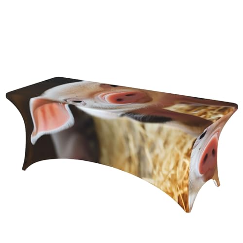 FHEDVBN Stretch-Spandex-Tischdecke, niedliche Tier-Tischdecke für rechteckige Passform, dekorative Tischdecke, für drinnen und draußen, waschbar, Tischdecke für Veranstaltungen, Hochzeiten, Partys FHEDVBN Stretch-Spandex-Tischdecke, niedliche Tier-Tischdecke für rechteckige Passform, dekorative Tischdecke, für drinnen und draußen, waschbar, Tischdecke für Veranstaltungen, Hochzeiten, Partys von FHEDVBN