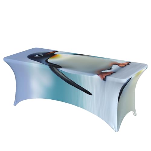 FHEDVBN Stretch-Spandex-Tischdecke, niedlicher Pinguin-Tischdecke für rechteckige Passform, dekorative Tischdecke, für drinnen und draußen, waschbar, Tischdecke für Veranstaltungen, Hochzeiten, Partys FHEDVBN Stretch-Spandex-Tischdecke, niedlicher Pinguin-Tischdecke für rechteckige Passform, dekorative Tischdecke, für drinnen und draußen, waschbar, Tischdecke für Veranstaltungen, Hochzeiten, Partys von FHEDVBN