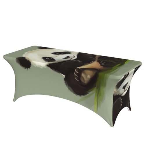 FHEDVBN Stretch-Spandex-Tischdecke, niedlicher kleiner Panda, rechteckige Passform, dekorative Tischdecke, für drinnen und draußen, waschbar, Tischdecke für Veranstaltungen, Hochzeiten, Partys FHEDVBN Stretch-Spandex-Tischdecke, niedlicher kleiner Panda, rechteckige Passform, dekorative Tischdecke, für drinnen und draußen, waschbar, Tischdecke für Veranstaltungen, Hochzeiten, Partys von FHEDVBN