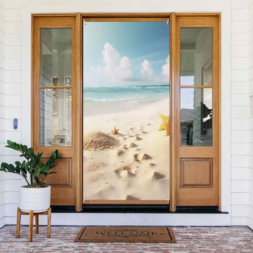 Türabdeckung mit Strandmotiv "Welcome Spring", Dekoration, Veranda, Banner, Schild, Fotohintergrund, saisonale Haustürabdeckungen, Urlaub, Party, Innen- und Außenbereich, Dekoration, 180 x 80 cm Türabdeckung mit Strandmotiv "Welcome Spring", Dekoration, Veranda, Banner, Schild, Fotohintergrund, saisonale Haustürabdeckungen, Urlaub, Party, Innen- und Außenbereich, Dekoration, 180 x 80 cm von FHEDVBN