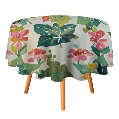 FHESDCW Efeublatt-Tischdecke, hitzebeständig, Polyester, rund, strapazierfähig, waschbar, Tischdecke für Küche, Party, Hochzeit, Picknick, 152,4 x 152,4 cm FHESDCW Efeublatt-Tischdecke, hitzebeständig, Polyester, rund, strapazierfähig, waschbar, Tischdecke für Küche, Party, Hochzeit, Picknick, 152,4 x 152,4 cm von FHESDCW
