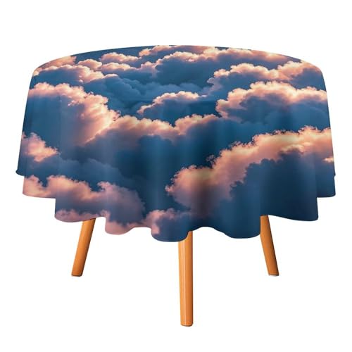 FHESDCW On Top of The Cloud Tischdecke, hitzebeständig, Polyester, rund, strapazierfähig, waschbar, Tischdecke für Küche, Party, Hochzeit, Picknick, 91,4 x 91,4 cm FHESDCW On Top of The Cloud Tischdecke, hitzebeständig, Polyester, rund, strapazierfähig, waschbar, Tischdecke für Küche, Party, Hochzeit, Picknick, 91,4 x 91,4 cm von FHESDCW