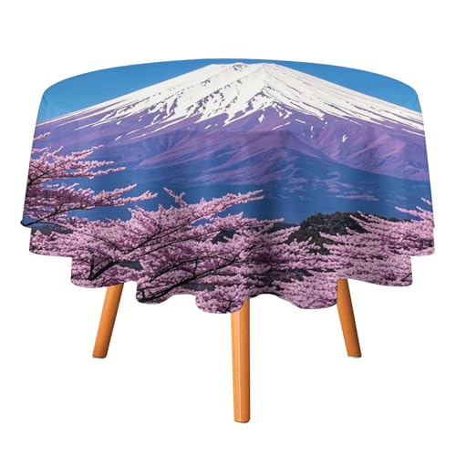 FHESDCW Purple Mount Fuji Tischdecke, hitzebeständig, Polyester, rund, strapazierfähig, waschbar, Tischdecke für Küche, Party, Hochzeit, Picknick, 152,4 x 152,4 cm FHESDCW Purple Mount Fuji Tischdecke, hitzebeständig, Polyester, rund, strapazierfähig, waschbar, Tischdecke für Küche, Party, Hochzeit, Picknick, 152,4 x 152,4 cm von FHESDCW