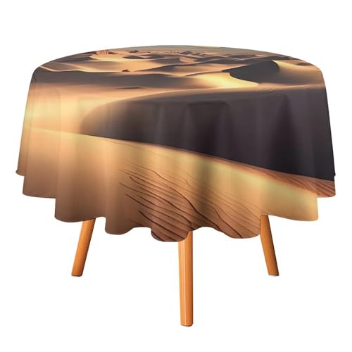 FHESDCW Sahara Wüsten-Tischdecke, hitzebeständig, Polyester, runde Tischdecke, langlebig, waschbar, Tischdecke für Küche, Party, Hochzeit, Picknick, 127 x 127 cm FHESDCW Sahara Wüsten-Tischdecke, hitzebeständig, Polyester, runde Tischdecke, langlebig, waschbar, Tischdecke für Küche, Party, Hochzeit, Picknick, 127 x 127 cm von FHESDCW