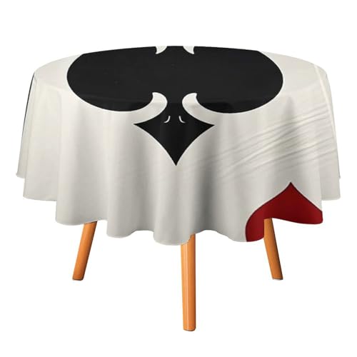 FHESDCW Spades K Poker-Tischdecke, hitzebeständig, Polyester, runde Tischdecke, langlebig, waschbar, Tischdecke für Küche, Party, Hochzeit, Picknick, 91,4 x 91,4 cm FHESDCW Spades K Poker-Tischdecke, hitzebeständig, Polyester, runde Tischdecke, langlebig, waschbar, Tischdecke für Küche, Party, Hochzeit, Picknick, 91,4 x 91,4 cm von FHESDCW