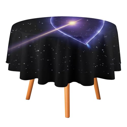 FHESDCW Sternschnuppen-Tischdecke, hitzebeständig, Polyester, rund, strapazierfähig, waschbar, Tischdecke für Küche, Party, Hochzeit, Picknick, 152,4 x 152,4 cm FHESDCW Sternschnuppen-Tischdecke, hitzebeständig, Polyester, rund, strapazierfähig, waschbar, Tischdecke für Küche, Party, Hochzeit, Picknick, 152,4 x 152,4 cm von FHESDCW
