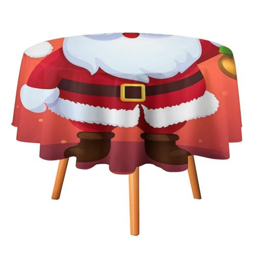 FHESDCW Süße Weihnachtsmann-Tischdecke, hitzebeständig, Polyester, rund, strapazierfähig, waschbar, Tischdecke für Küche, Party, Hochzeit, Picknick, 178 x 178 cm FHESDCW Süße Weihnachtsmann-Tischdecke, hitzebeständig, Polyester, rund, strapazierfähig, waschbar, Tischdecke für Küche, Party, Hochzeit, Picknick, 178 x 178 cm von FHESDCW