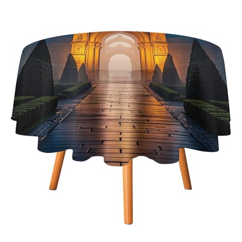 FHESDCW The Garden at Night Tischdecke, hitzebeständig, Polyester, rund, strapazierfähig, waschbar, Tischdecke für Küche, Party, Hochzeit, Picknick, 91,4 x 91,4 cm FHESDCW The Garden at Night Tischdecke, hitzebeständig, Polyester, rund, strapazierfähig, waschbar, Tischdecke für Küche, Party, Hochzeit, Picknick, 91,4 x 91,4 cm von FHESDCW