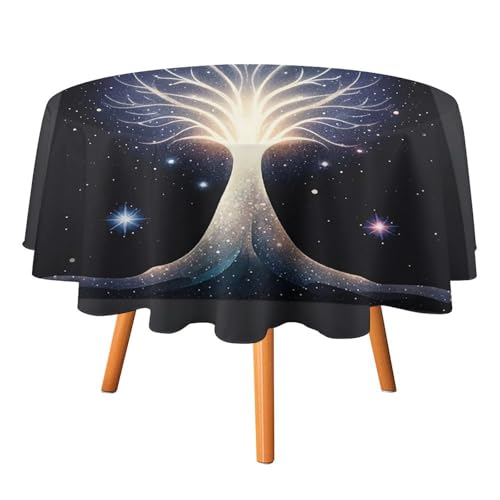 FHESDCW The Tree of Psychic Life Tischdecke, hitzebeständig, Polyester, rund, strapazierfähig, waschbar, Tischdecke für Küche, Party, Hochzeit, Picknick, 178 x 178 cm FHESDCW The Tree of Psychic Life Tischdecke, hitzebeständig, Polyester, rund, strapazierfähig, waschbar, Tischdecke für Küche, Party, Hochzeit, Picknick, 178 x 178 cm von FHESDCW