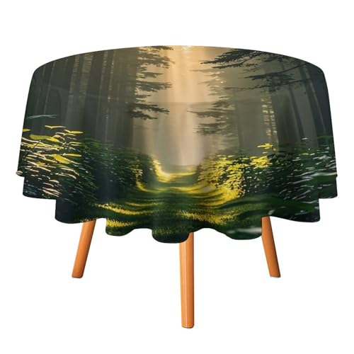 FHESDCW The Tyndall Effekt-Tischdecke, hitzebeständig, Polyester, rund, strapazierfähig, waschbar, Tischdecke für Küche, Party, Hochzeit, Picknick, 152,4 x 152,4 cm FHESDCW The Tyndall Effekt-Tischdecke, hitzebeständig, Polyester, rund, strapazierfähig, waschbar, Tischdecke für Küche, Party, Hochzeit, Picknick, 152,4 x 152,4 cm von FHESDCW