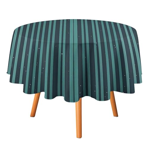 FHESDCW Tischdecke, dunkles Retro-Design, minimalistisches Muster, hitzebeständig, Polyester, rund, strapazierfähig, waschbar, Tischdecke für Küche, Party, Hochzeit, Picknick, 127 x 127 cm FHESDCW Tischdecke, dunkles Retro-Design, minimalistisches Muster, hitzebeständig, Polyester, rund, strapazierfähig, waschbar, Tischdecke für Küche, Party, Hochzeit, Picknick, 127 x 127 cm von FHESDCW