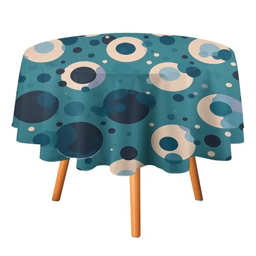 FHESDCW Tischdecke, gepunktet, hitzebeständig, Polyester, rund, strapazierfähig, waschbar, Tischdecke für Küche, Party, Hochzeit, Picknick, 127 x 127 cm FHESDCW Tischdecke, gepunktet, hitzebeständig, Polyester, rund, strapazierfähig, waschbar, Tischdecke für Küche, Party, Hochzeit, Picknick, 127 x 127 cm von FHESDCW