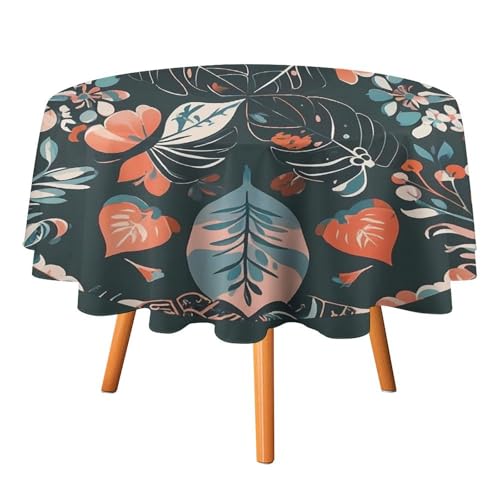 FHESDCW Tischdecke, wendbar, hitzebeständig, Polyester, rund, strapazierfähig, waschbar, Tischdecke für Küche, Party, Hochzeit, Picknick, 127 x 127 cm, Schwarz FHESDCW Tischdecke, wendbar, hitzebeständig, Polyester, rund, strapazierfähig, waschbar, Tischdecke für Küche, Party, Hochzeit, Picknick, 127 x 127 cm, Schwarz von FHESDCW