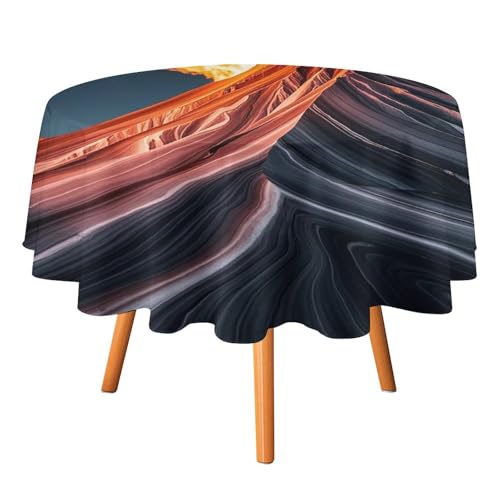 FHESDCW Tischdecke mit Marmormustern, hitzebeständig, Polyester, runde Tischdecke, langlebig, waschbar, Tischdecke für Küche, Party, Hochzeit, Picknick, 127 x 127 cm FHESDCW Tischdecke mit Marmormustern, hitzebeständig, Polyester, runde Tischdecke, langlebig, waschbar, Tischdecke für Küche, Party, Hochzeit, Picknick, 127 x 127 cm von FHESDCW